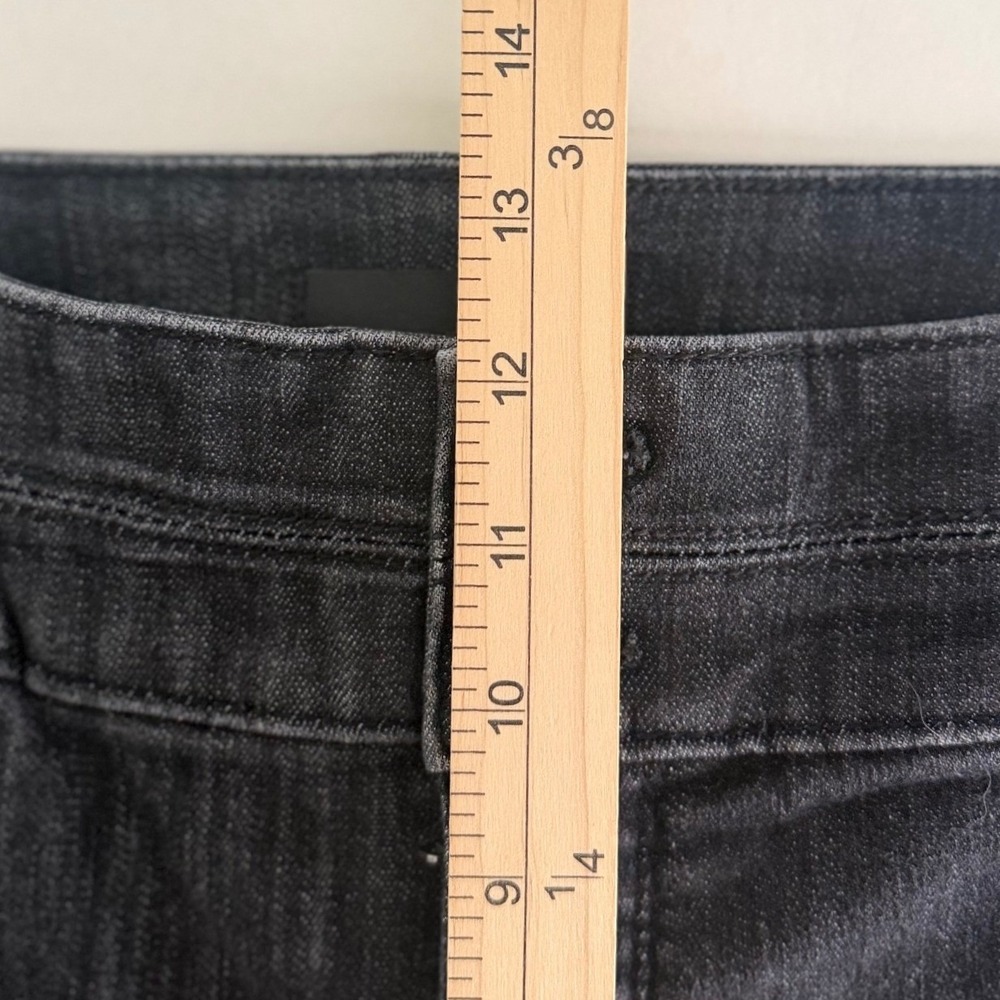 White House Black Market Skinny Flare Jeans Black Extra High Rise Size 14 - Picture 9 of 11